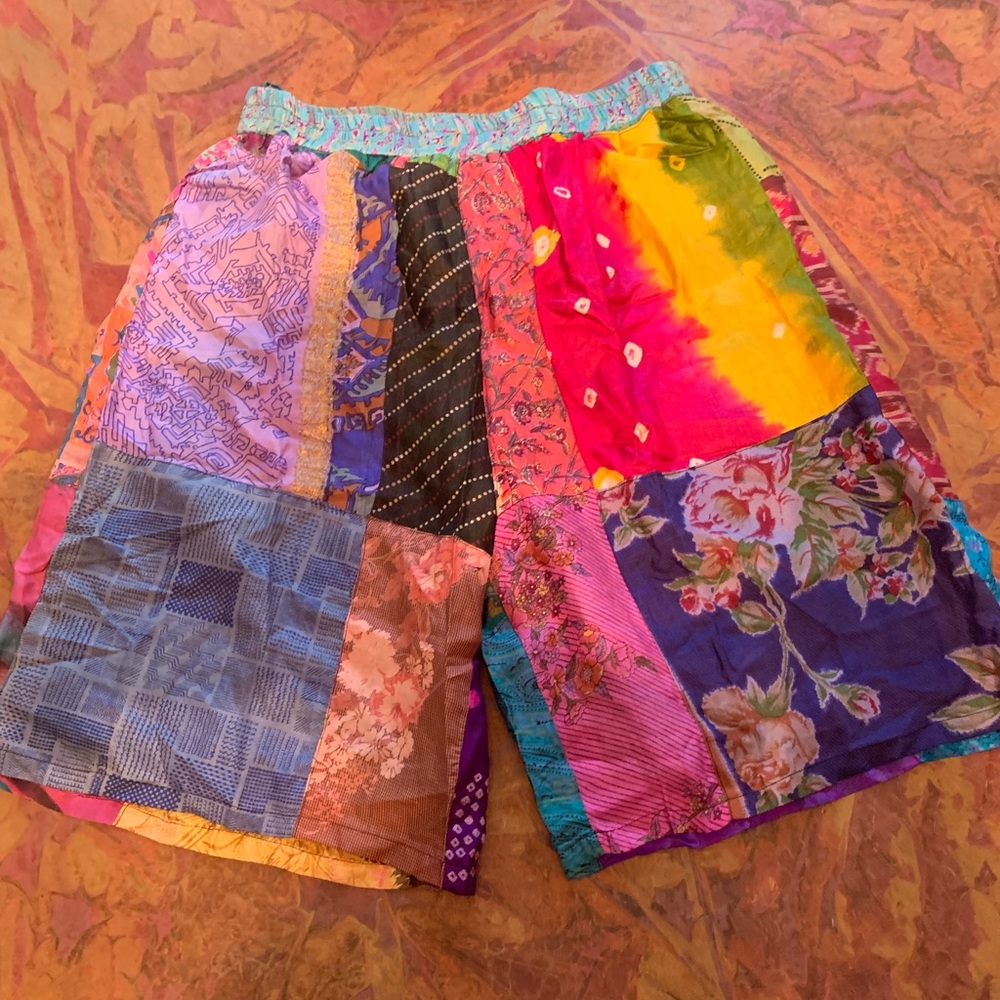Beautiful silk long shorts by Sacred Threads